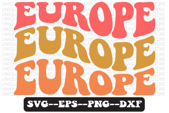 Europe Quote Retro Svg Design for Graphics & Crafts