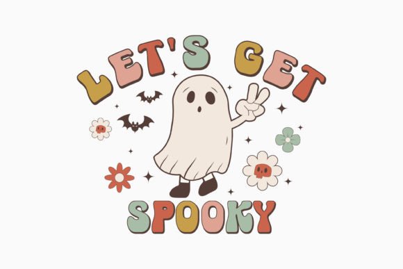 Halloween Let s Get Spooky Retro Svg Graphics for Crafts
