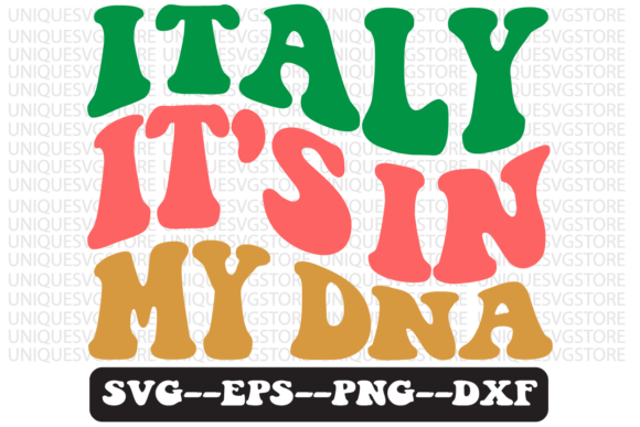 Italy It s in My DNA Retro Svg Design for Graphics and Crafts