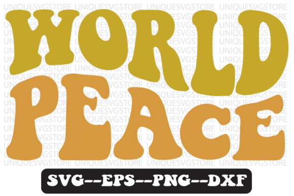 World Peace Quote Retro Svg Design for Graphics and Crafts